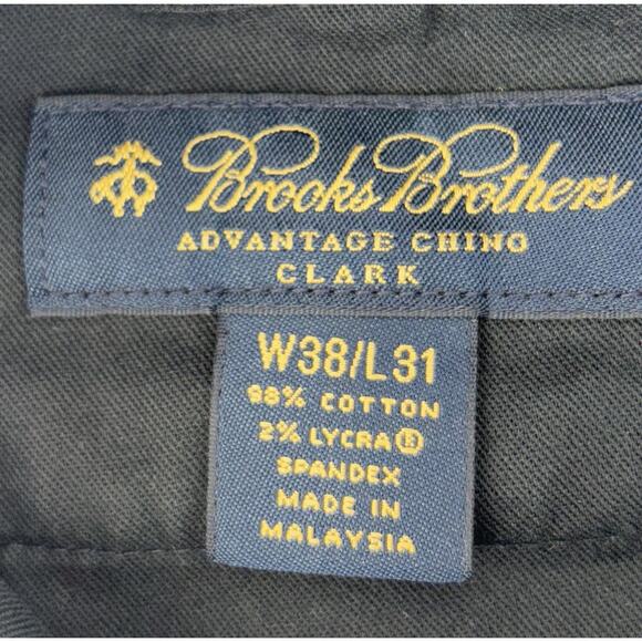 Brooks Brothers Men's Pants Advantage Chino Clark Gray/Taupe 38x31 Slacks Preppy - Picture 10 of 11
